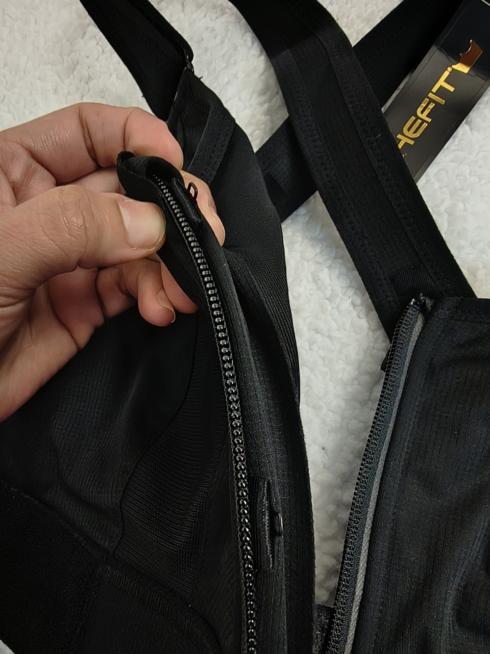 Shefit Sports Bra L1 Luxe High Impact Front Zip Black Adjustable Gym Workout NEW - Picture 6 of 16